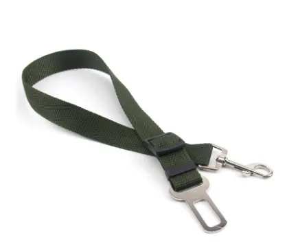 Adjustable Vehicle Pet Leash - Secure Car Seatbelt Harness Attachment for Dogs - Durable Nylon Safety Traction Belt