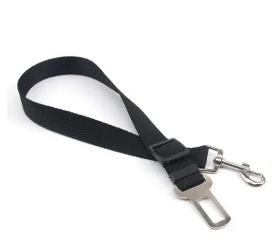 Adjustable Vehicle Pet Leash - Secure Car Seatbelt Harness Attachment for Dogs - Durable Nylon Safety Traction Belt