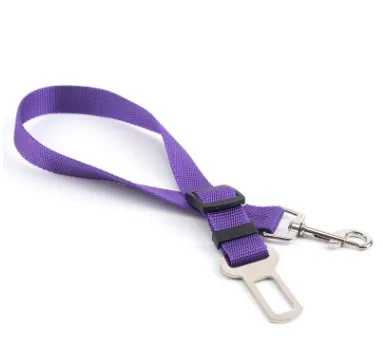 Adjustable Vehicle Pet Leash - Secure Car Seatbelt Harness Attachment for Dogs - Durable Nylon Safety Traction Belt