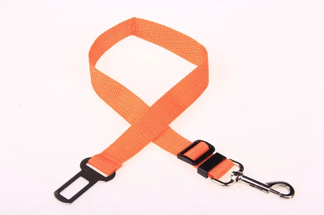 Adjustable Vehicle Pet Leash - Secure Car Seatbelt Harness Attachment for Dogs - Durable Nylon Safety Traction Belt