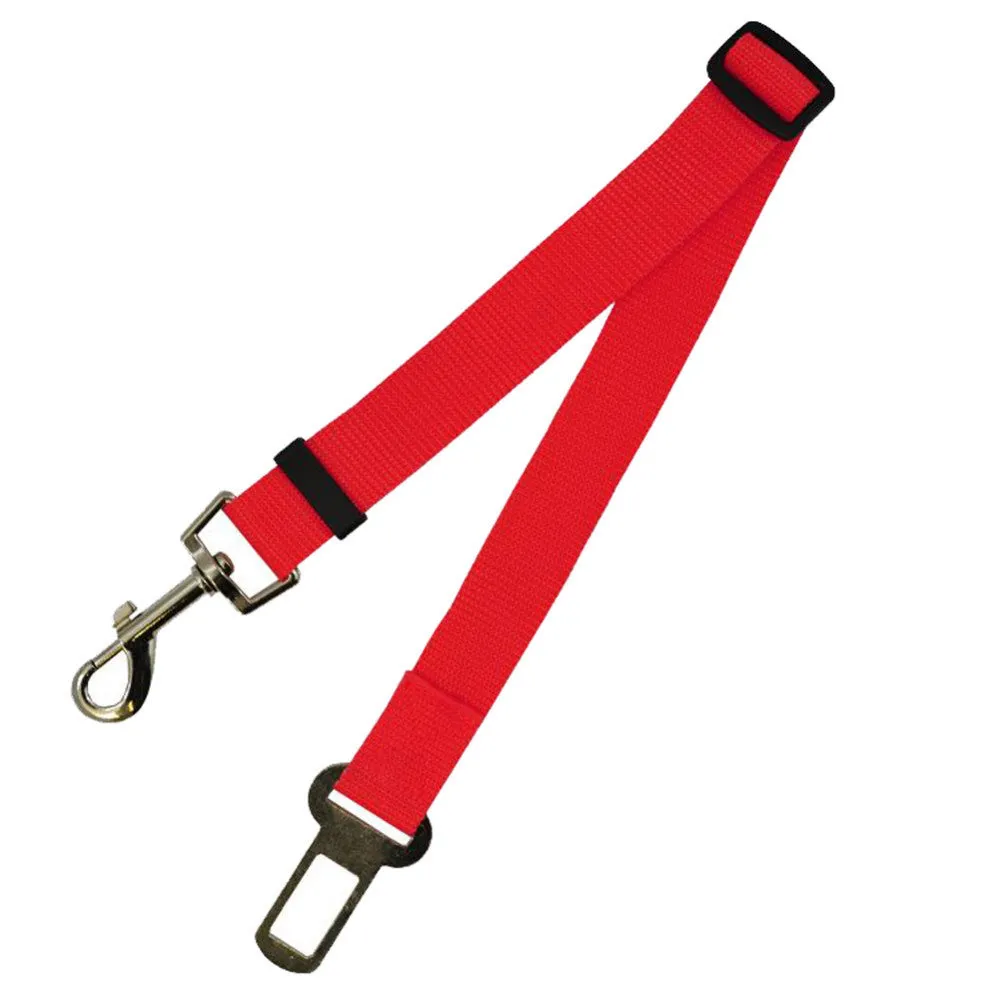 Adjustable Vehicle Pet Leash - Secure Car Seatbelt Harness Attachment for Dogs - Durable Nylon Safety Traction Belt