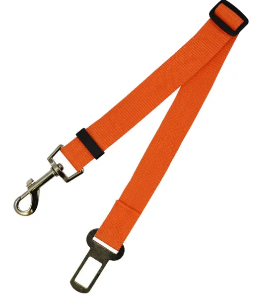 Adjustable Vehicle Pet Leash - Secure Car Seatbelt Harness Attachment for Dogs - Durable Nylon Safety Traction Belt