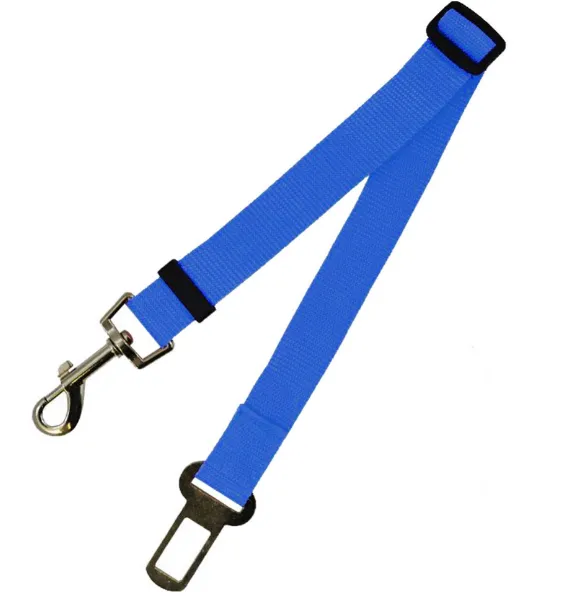 Adjustable Vehicle Pet Leash - Secure Car Seatbelt Harness Attachment for Dogs - Durable Nylon Safety Traction Belt
