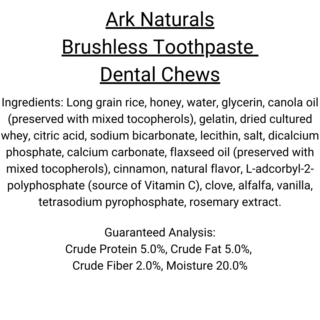 Ark Naturals - Brushless Toothpaste Dental Chews