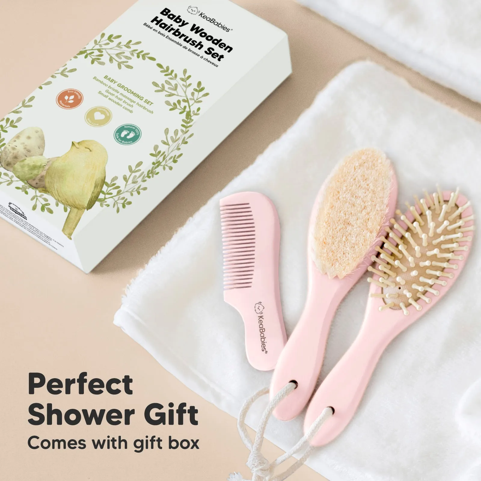 Baby Hair Brush and Comb Set (Blush)