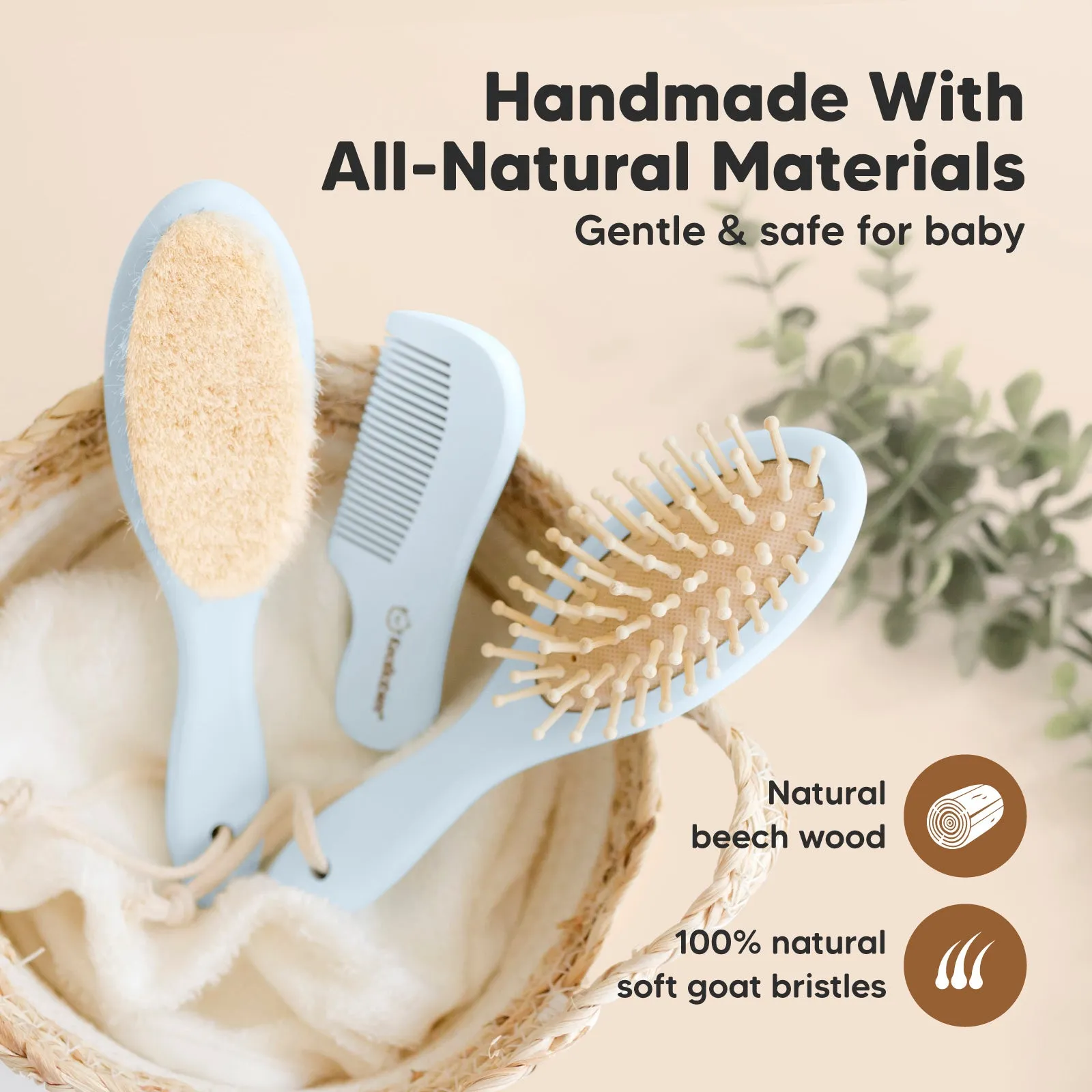 Baby Hair Brush and Comb Set (Frost)