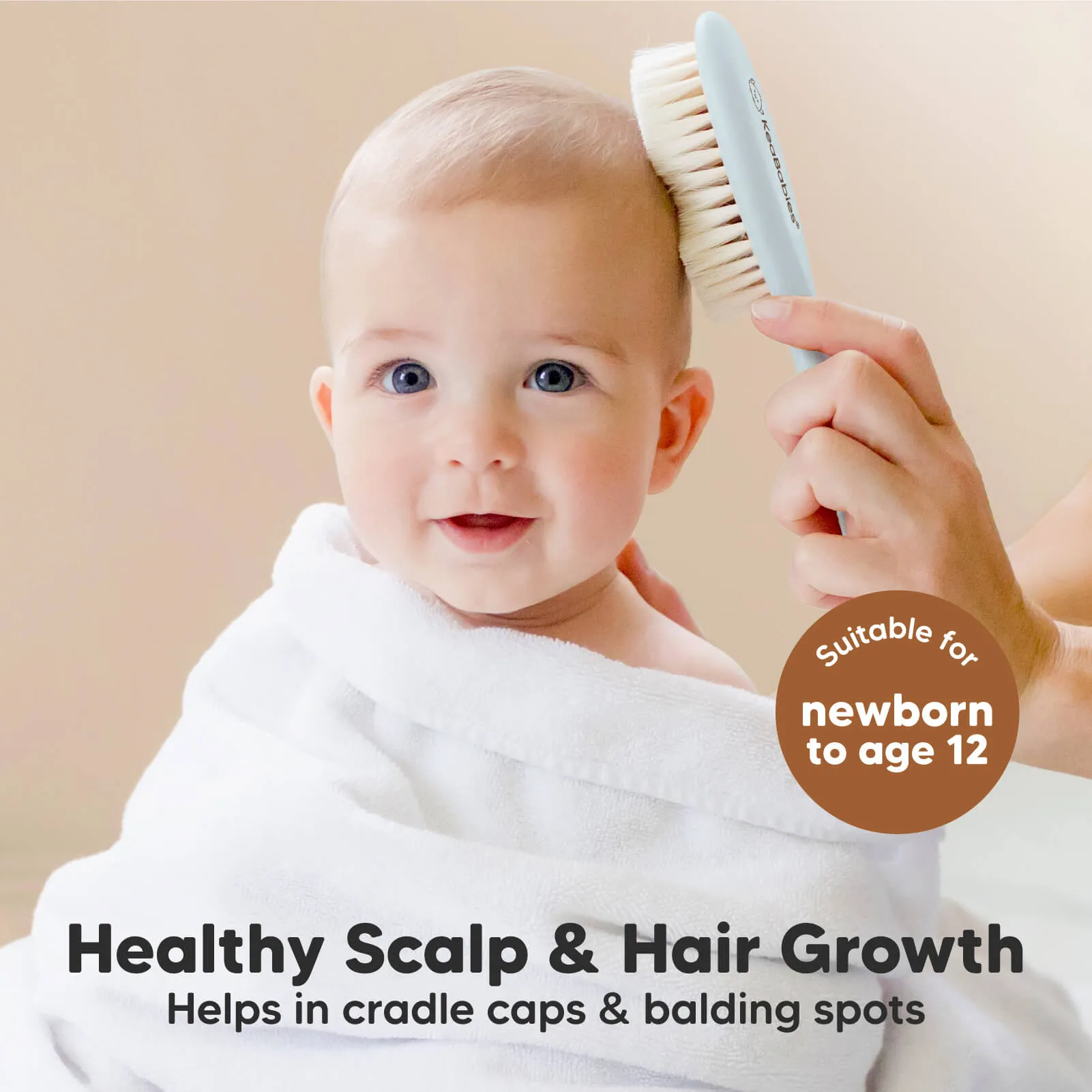 Baby Hair Brush (Frost, Oval)