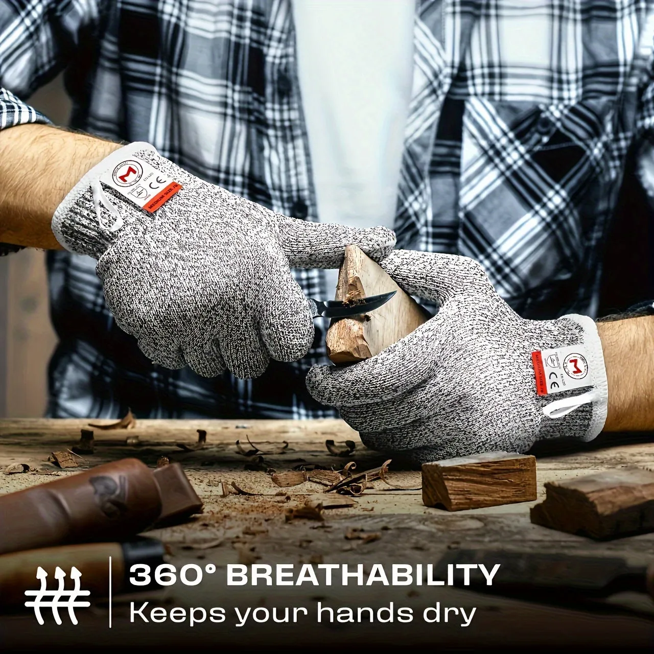 Cut Resistant Work Gloves Comfortable Food Grade Safe Protection