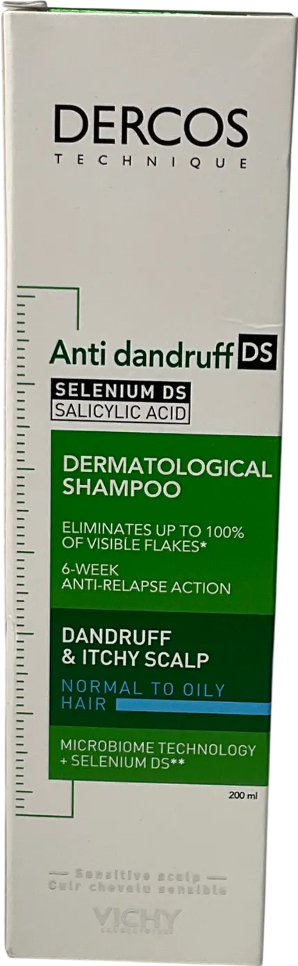 dercos Anti-dandruff And Anti-itch Dermatological Shampoo For Dry Hair With Salicylic Acid 200ml