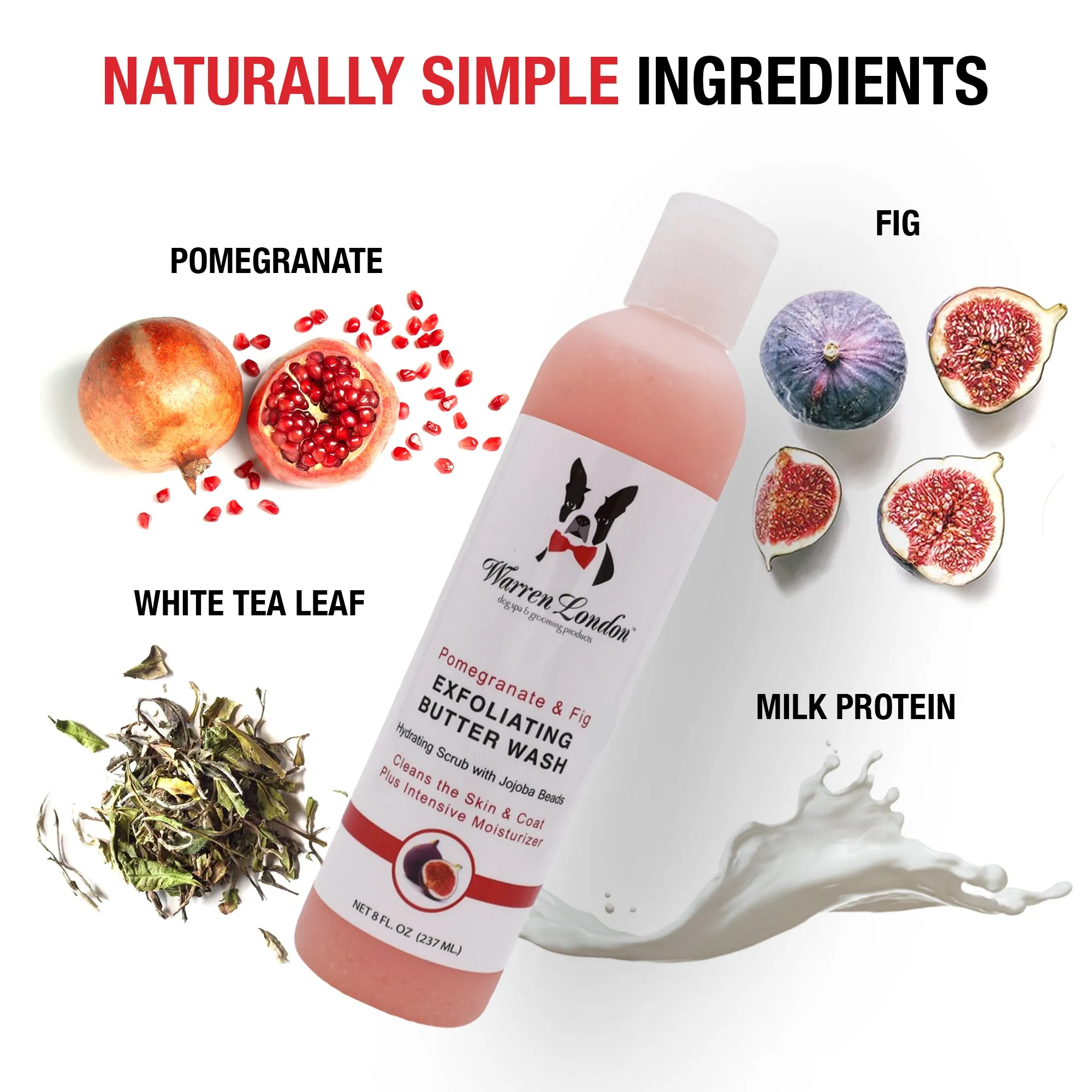 Exfoliating Butter Wash Dog Shampoo Gallons - With Natural Jojoba Beads