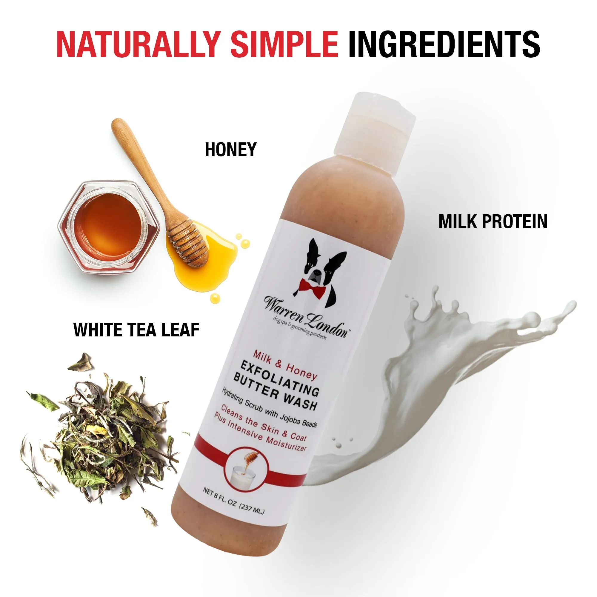 Exfoliating Butter Wash Dog Shampoo Gallons - With Natural Jojoba Beads