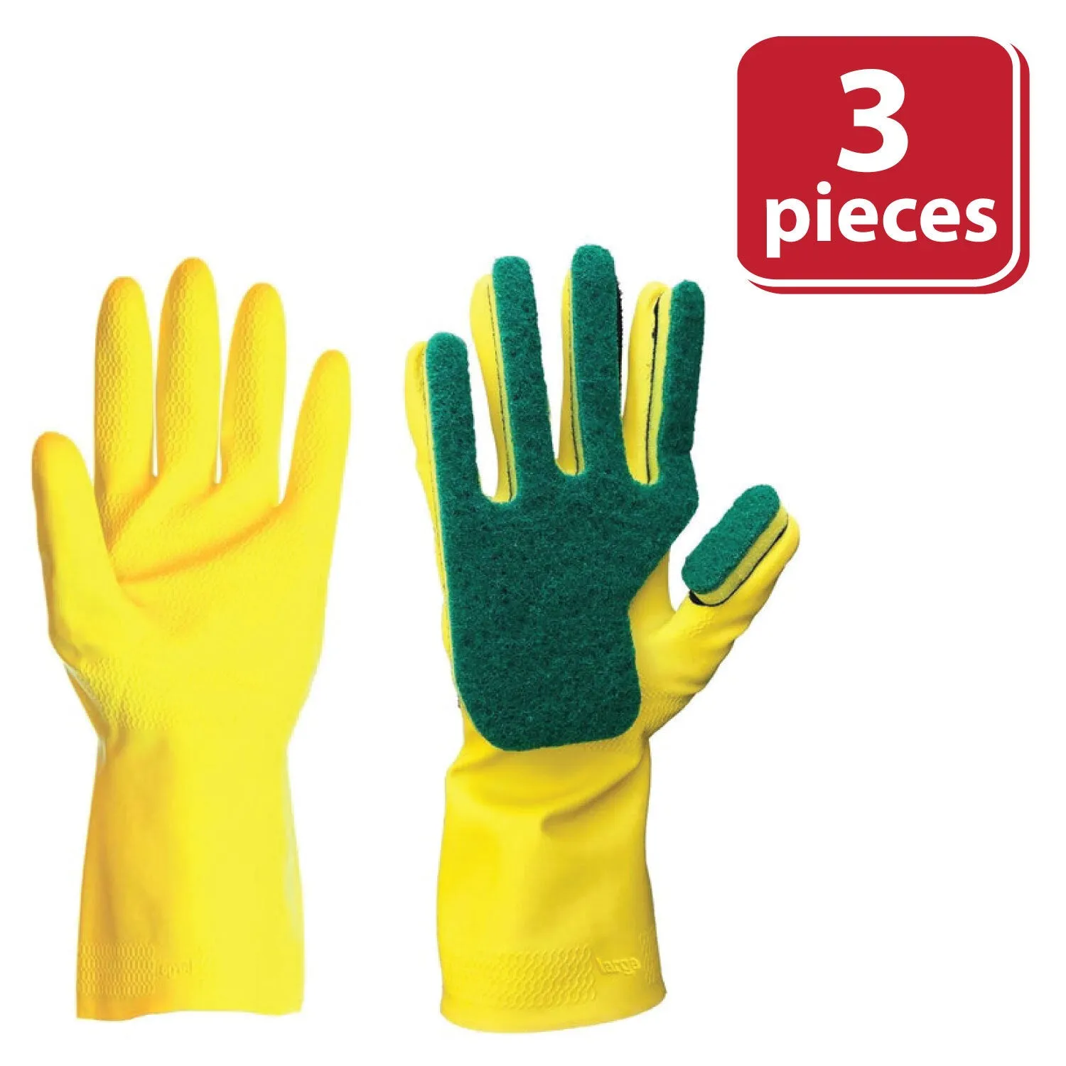 Kleen Mitt Glove, Scratch-Free, Fine Grade Scouring Pads, OSFM (Pack of 3)
