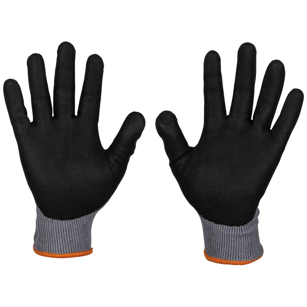 Klein 60585 Knit Dipped Gloves, Cut Level A2, Touchscreen, Large, 2-Pair