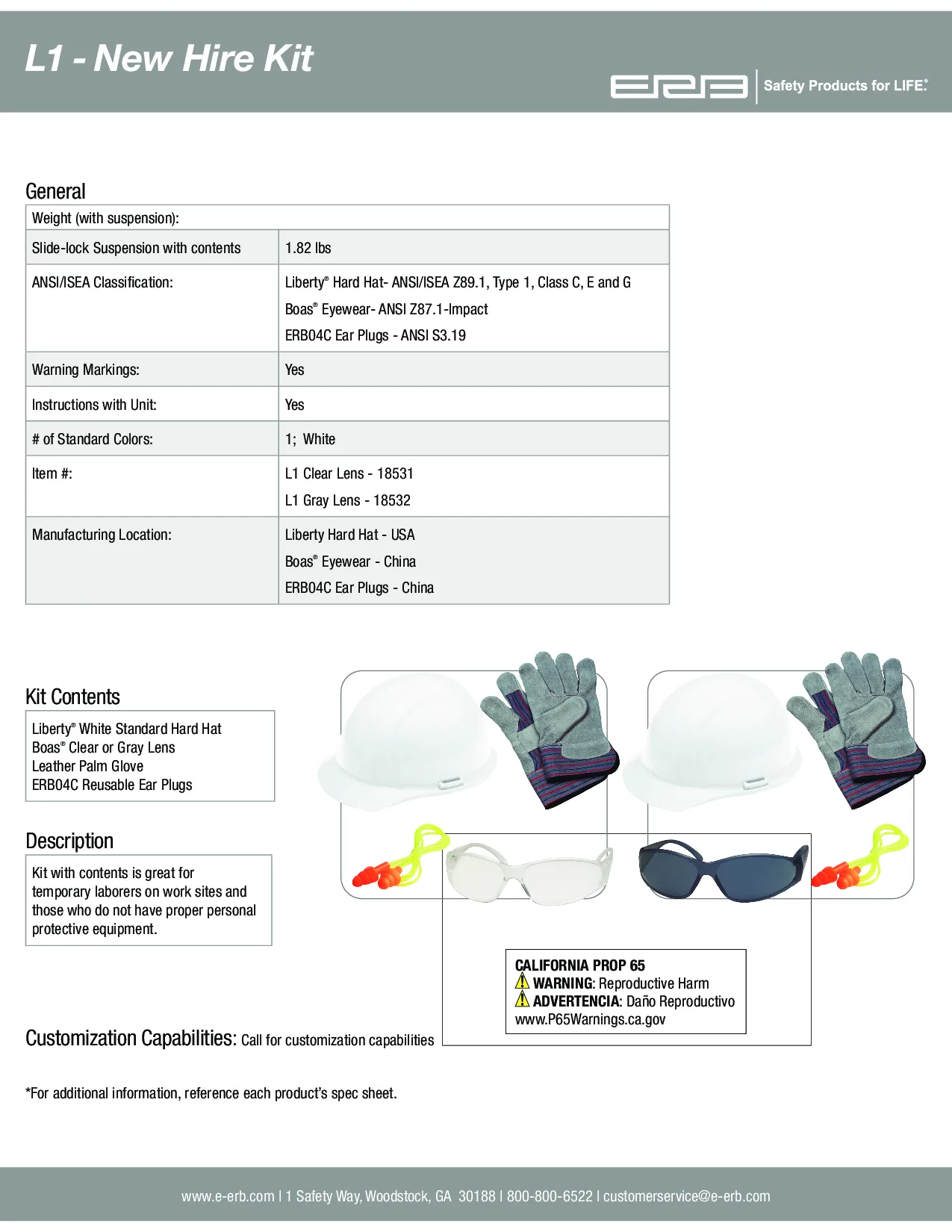 L1 New Hire Kit 1PC
