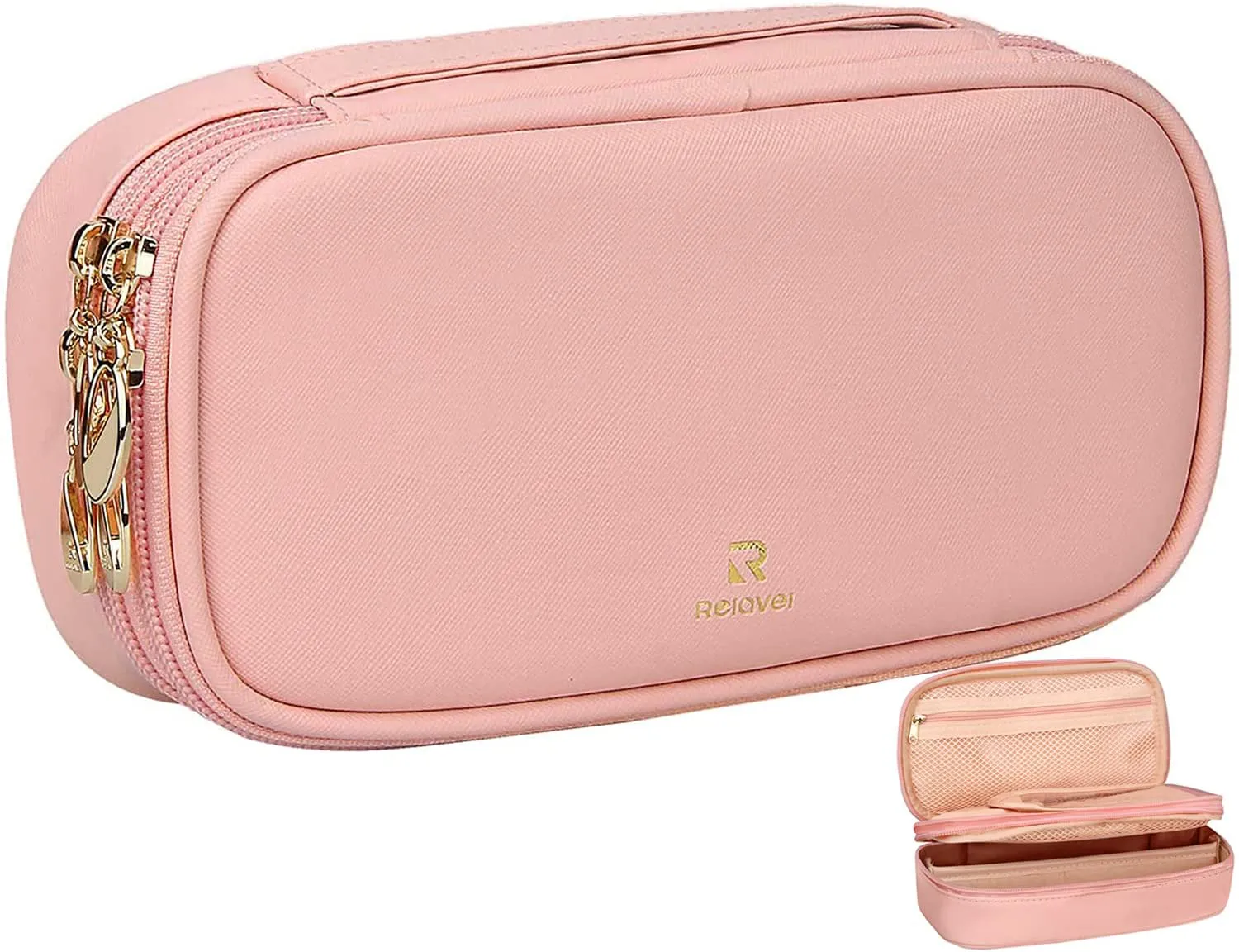 MONSTINA Makeup Bag for Women,Pouch Bag,Makeup Brush Bags Travel Kit Organizer Cosmetic Bag
