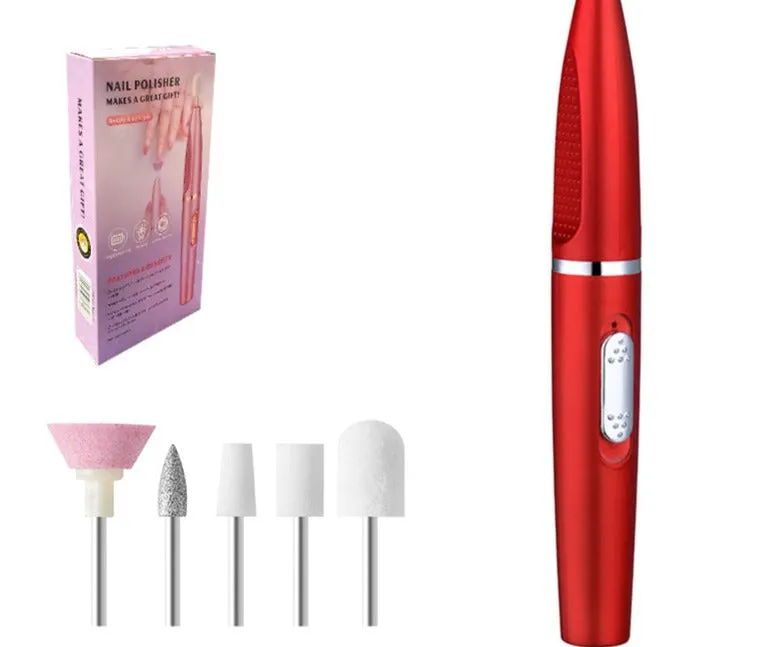 Professional Nail Drill Machine Milling Cutter Set Electric Manicure For Acrylic Gel Polish Rechargeable Nail Polish Remover