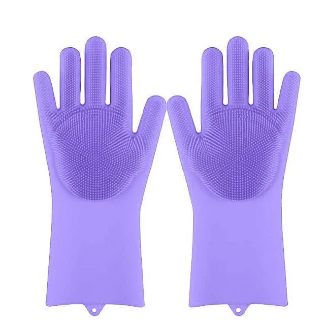 Silicone Dishwashing Scrubber Gloves
