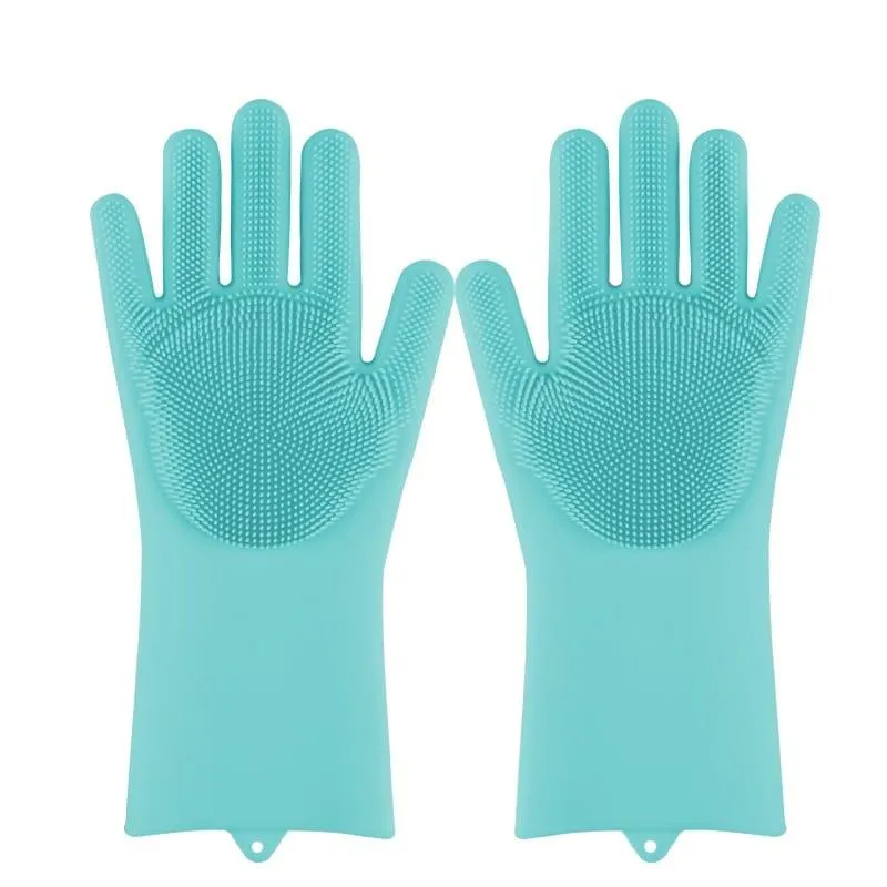 Silicone Dishwashing Scrubber Gloves