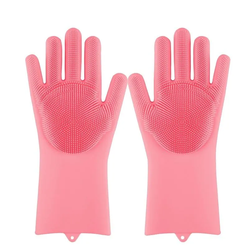 Silicone Dishwashing Scrubber Gloves