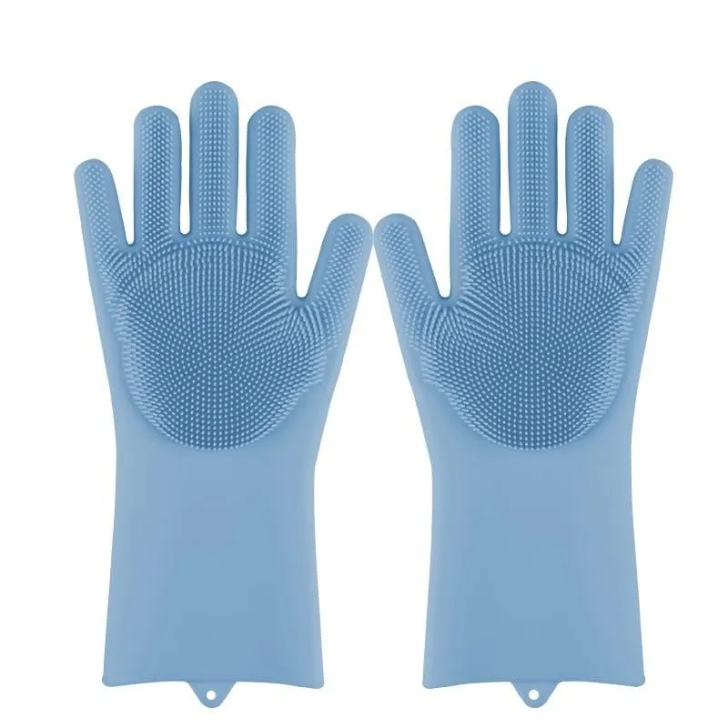 Silicone Dishwashing Scrubber Gloves