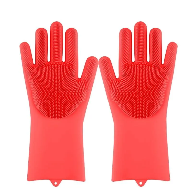 Silicone Dishwashing Scrubber Gloves