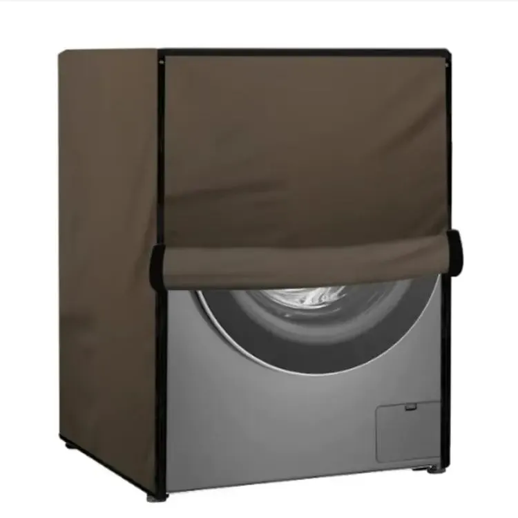 Waterproof Front Loaded Washing Machine Cover - Brown